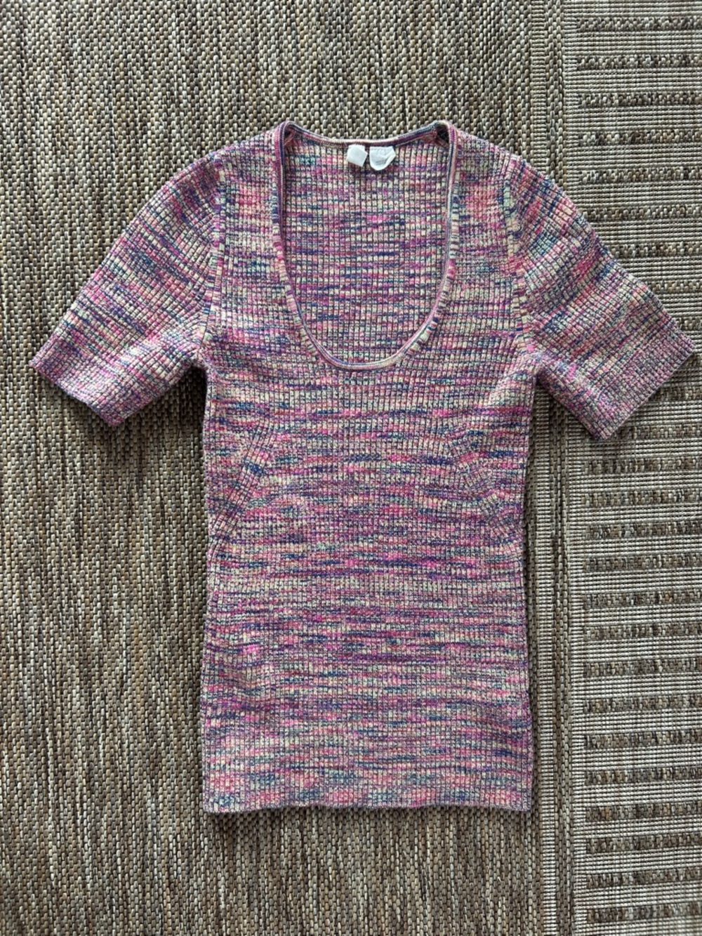 Anthropologie space dye sweater tee | size small
